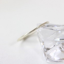 [銀銀] 1.0mm 寬磨砂戒指/小指戒指，分層，防過敏，保持 第1張的照片