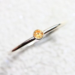 [銀色925] 2毫米表圈黃水晶/戒指扣，不會被卡住 第1張的照片