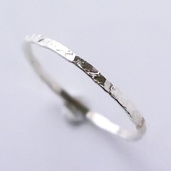 1.2㎜幅 silver『不思議なカットリング』／ピンキーリング・シンプル・華奢 指輪 1枚目の画像