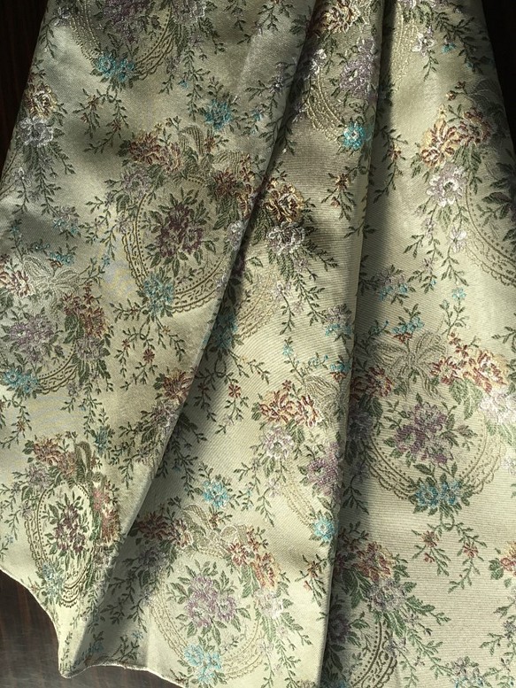 A2014　ＢＬ　花とリボン篭のゴブラン織物 1枚目の画像
