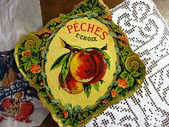 フランスアンティ－クフルーツラベル(PECHES) 1枚目の画像
