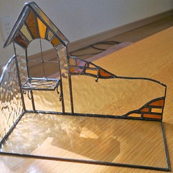 ステンドグラス・ハウス型ディスプレイボックス 1枚目の画像