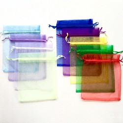 オーガンジー　巾着　27枚セット　(9色x3枚) 1枚目の画像