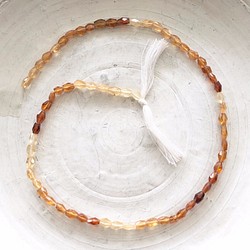 Hessonite garnet drop cut beads 1連 1枚目の画像