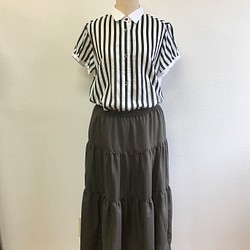 銷售價格★分層裙❤️三層裙式深卡其布色（L〜LL碼免費） 第1張的照片