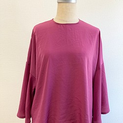 促銷價 ★ 亮色成人粉色❤️ 喇叭袖襯衫 震撼粉色（尺碼免費 L~LL） 第1張的照片