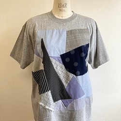 Sale price ★ Remake T-shirt ❤️ Patchwork style short-sleeve T-sh 第1張的照片