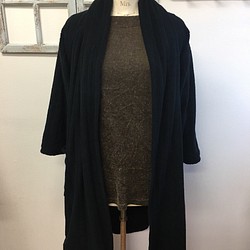 セール価格★男女兼用ガウンみたいな❤️ニット素材のジャケットコート（男女フリー メンズM、レディースL〜LL） 1枚目の画像