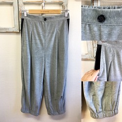 促銷價★柔軟絲絨❤️七分長款運動褲，絲絨材質灰色（M碼） 第1張的照片