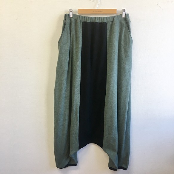 銷售價格★1點❤️肋骨材料長的藏青色褲子綠色黑色灰色（無大小L〜LL） 第1張的照片