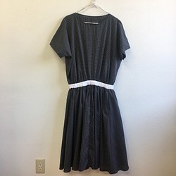 促銷價 ★ 復古圓點花紋 ❤️ Dolman 袖棉質連衣裙 黑色（尺碼不限 M ~ L） 第1張的照片