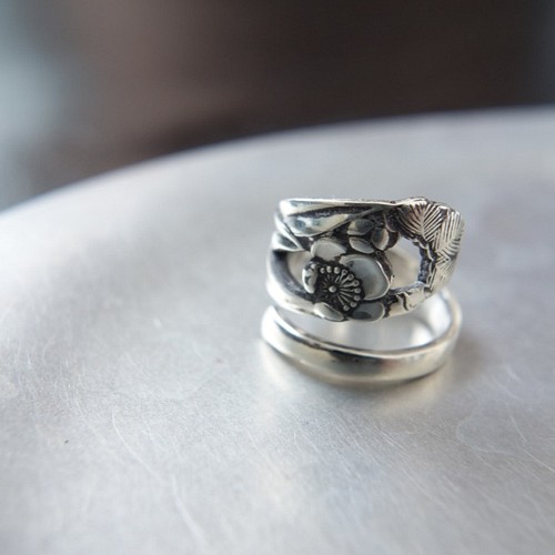 松竹梅” 純銀製シルバースプーンリング 指輪・リング おねみ 通販 