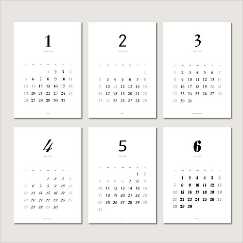 フォントを楽しむシンプルなカレンダー カレンダー So So 通販 Creema クリーマ ハンドメイド 手作り クラフト作品の販売サイト