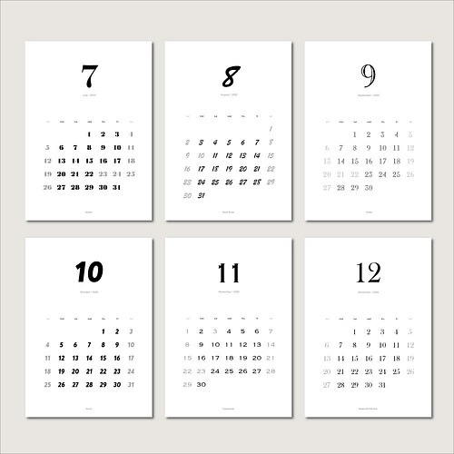 フォントを楽しむシンプルなカレンダー カレンダー So So 通販 Creema クリーマ ハンドメイド 手作り クラフト作品の販売サイト