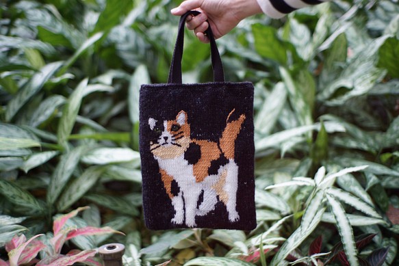 花貓貓編織包(接單訂製) 第1張的照片