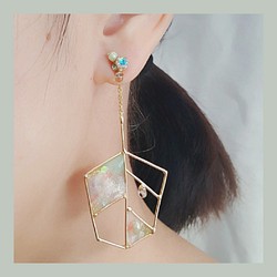 透光捕夢網earring~為多戴式耳環/可訂製夾式耳環 第1張的照片