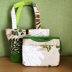 套裝優惠！ “午餐手提袋和包袋*綠色”送貨免費送貨！ 第1張的照片