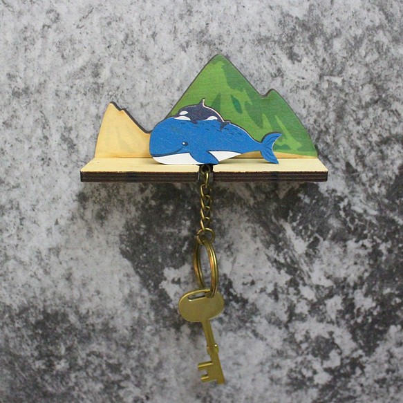宜蘭 龜山島 回家鑰匙圈掛架-壁掛/掛勾 第1張的照片