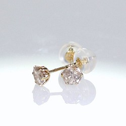 K18YG ブラウンダイヤモンドピアス 0.50ct ピアス（スタッド・一粒