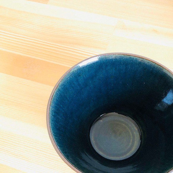 そばちょこ フリーカップ1つ/small size/瑠璃釉薬 1枚目の画像