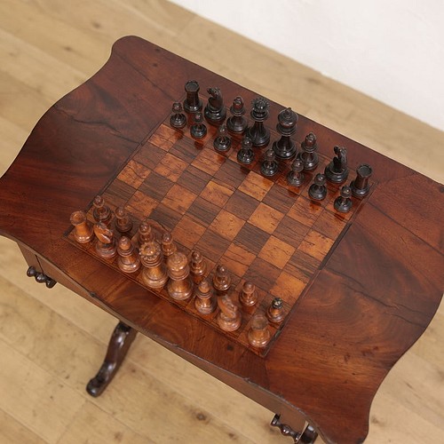 オプティミスティック イギリス チェス テーブル マホガニー 古い