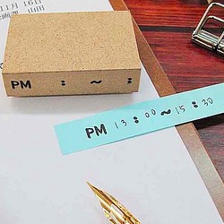 【 PM ：　〜　：　 】オフィス用スタンプ　一言メモ　事務で使えるメッセージはんこ　 1枚目の画像