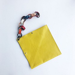 折り紙バッグ　黄色×パーティー 1枚目の画像