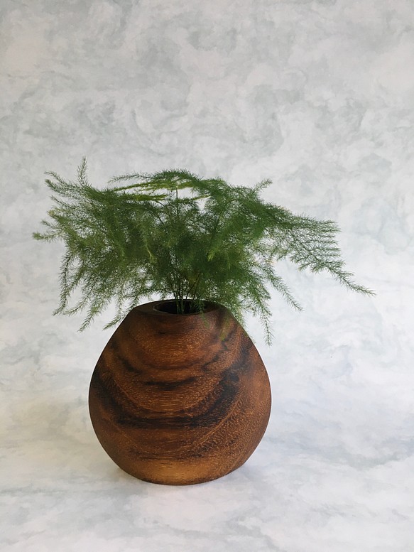 Light Forest 星谷 貝殼瓶 木質花器、花瓶  乾燥花 永生花 南美胡桃木 第1張的照片