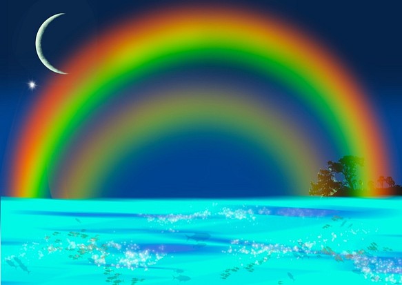 「ダブルの虹」デジタルアート 1枚目の画像