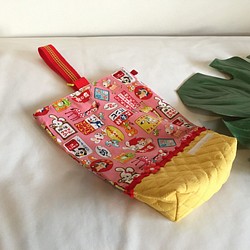 【オーダーOK】入園入学シューズケース上履き袋リバーシブル64はいから横丁昭和レトロ 1枚目の画像