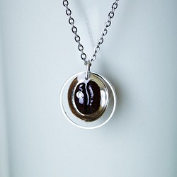 coffee necklace (A) コーヒーネックレス 本物コーヒー豆 コーヒー豆 ネックレス 特別贈り物 1枚目の画像