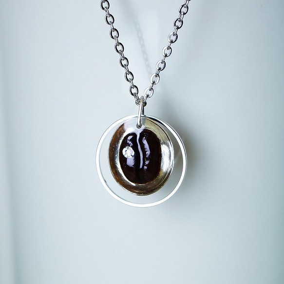coffee necklace (A) コーヒーネックレス 本物コーヒー豆 コーヒー豆 ネックレス 特別贈り物 1枚目の画像