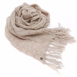 ◆ 在庫なし アルパカブークレー「alpaca boucle scarf」 size : F　color : ベージュ 1枚目の画像