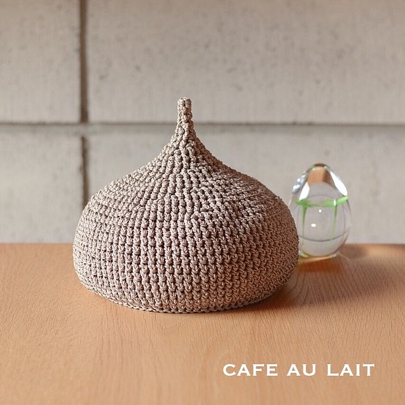 みっちさまオーダー品】コットンどんぐり帽子 （cafe au lait） ニット