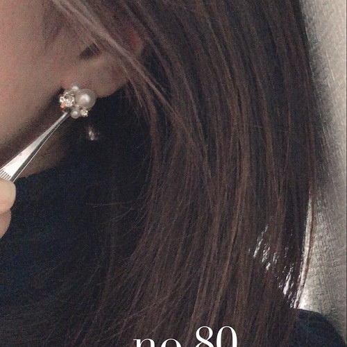 華やかシンプルビジューピアス イヤリング no.80 ピアス（その他） R