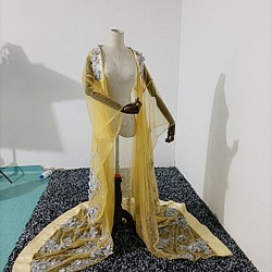 チュール打掛　着物　オーバードレス　レース羽織　ウエディングドレス　お色直し 1枚目の画像