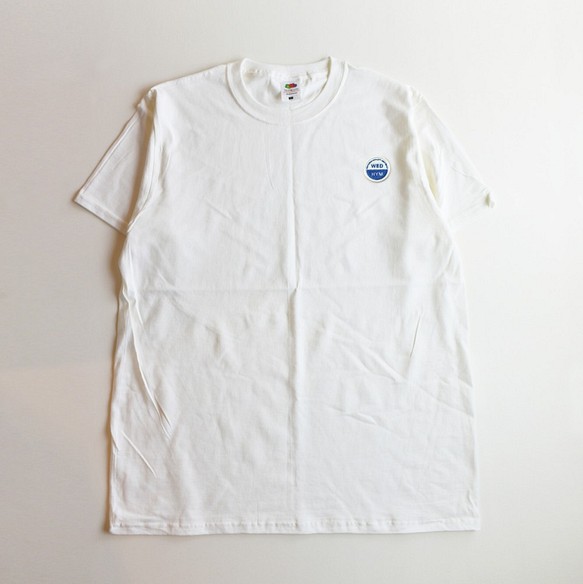 クラシックTシャツ【ホワイト】 WED  HYM 刺繍ワッペン 1枚目の画像