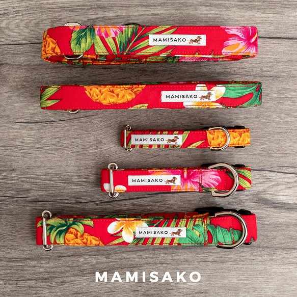 単品販売 首輪L 大決算セール MAMISAKO - リード 犬用のハワイアン首輪