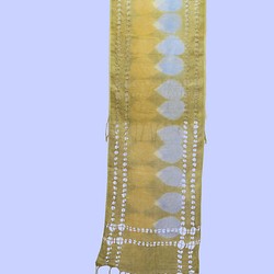 縦横両サイド透かし織り　麻ストール 1枚目の画像