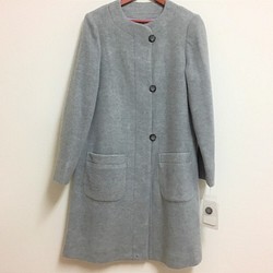 -W/RE- 003 無領羊毛混紡大衣，製造成本 + 10% 第1張的照片