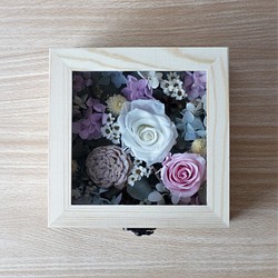 『本意手作』 G0005玫瑰 乾燥花/永生花/不凋花 精緻木盒 第1張的照片