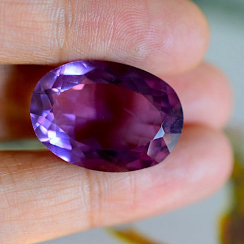 139 特売 上品 一点物 大粒 天然 アメジスト 楕円 アメシスト 紫水晶