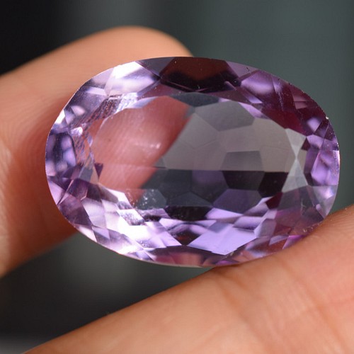 143 特売 上品 一点物 大粒 天然 アメジスト 楕円 アメシスト 紫水晶