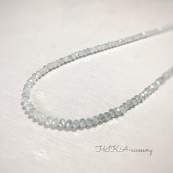 *glas necklace   aqua grey* 1枚目の画像