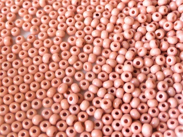 10 克捷克種子珠捷克玻璃珠米色粉紅豆 2 毫米 第1張的照片