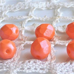 サーモンピンクパール　Czech Glass Beads6個 1枚目の画像