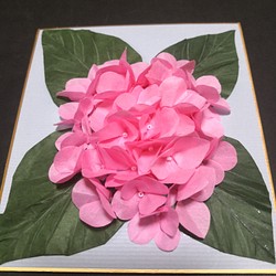 和紙の折り紙フラワー(紫陽花) 1枚目の画像