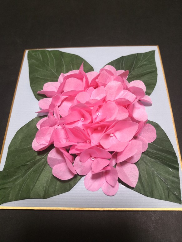 和紙の折り紙フラワー(紫陽花) 1枚目の画像