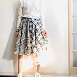 [SALE] 棉/滌綸天氣圓裙格子 第1張的照片