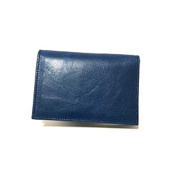 GYPS FLAT カードケース イタリアンレザー ブルー 1枚目の画像